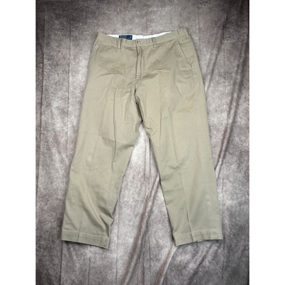 Polo‎ Ralph Lauren Preston Pant Mens 36x30 Tan Khaki 100% Cotton Chino Trousers